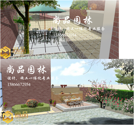 公司工程：翡翠郡160平庭院施工