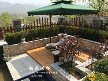 济南桃花源别墅区样板庭院完工实景